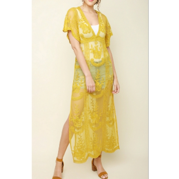 Umgee Dresses & Skirts - LAST 2! Umgee Boho Embroidered Lace Maxi Dress